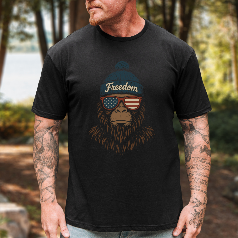 Bigfoot Freedom Beanie T-Shirt