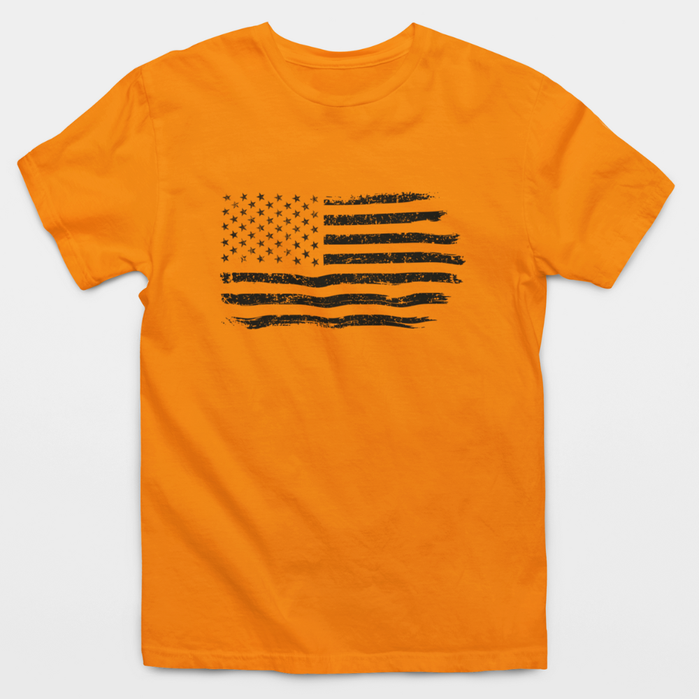 Halloween Orange American Flag T-Shirt