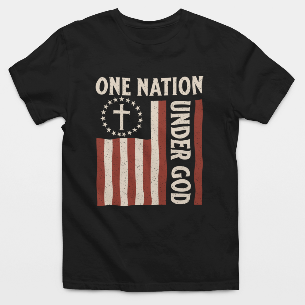 One Nation Under God American Flag T-Shirt