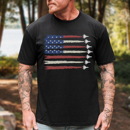 American Flag Jets Vapor T-Shirt
