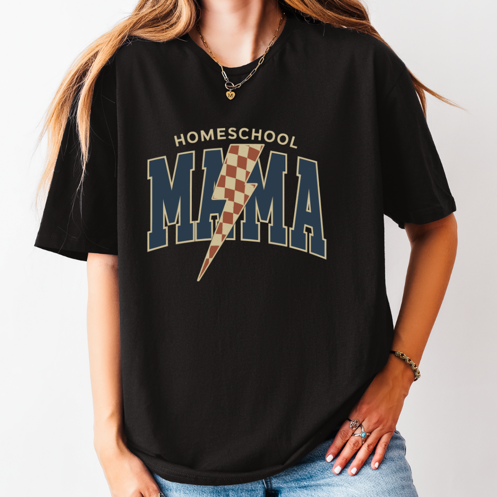 Homeschool Mama Lightning Bolt T-Shirt