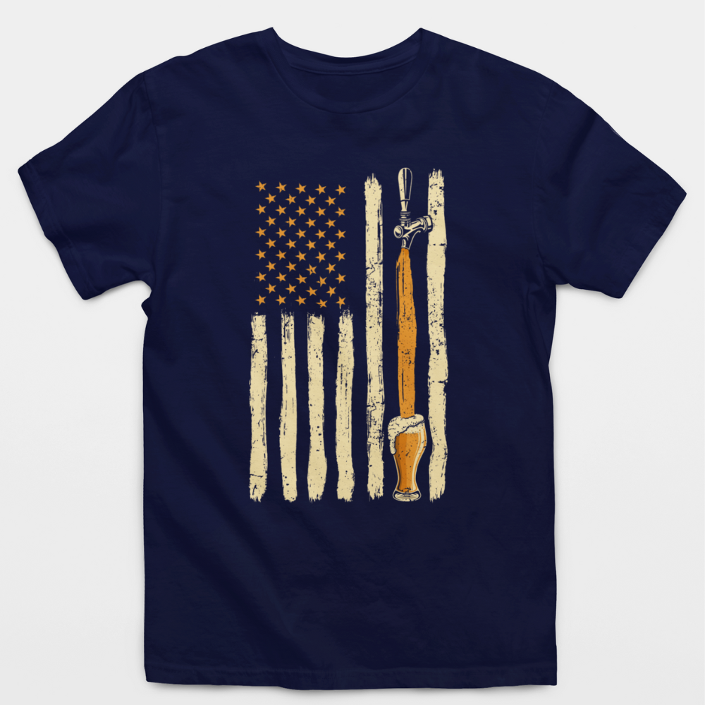 Beer Tap American Flag T-Shirt