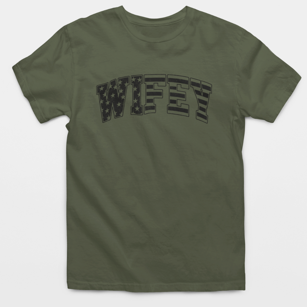 Wifey American Flag T-Shirt