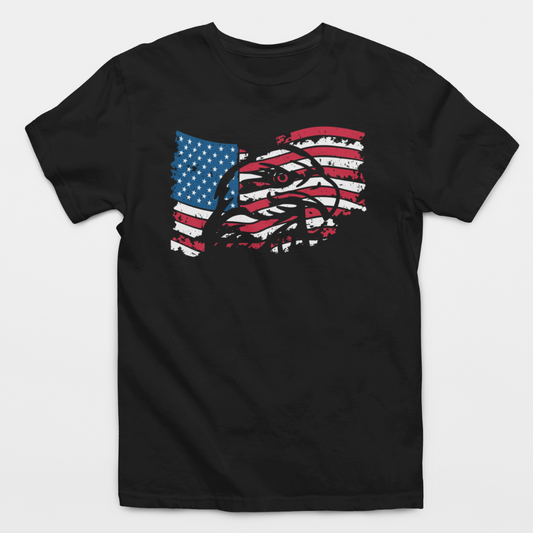 Bald Eagle Vintage American Flag T-Shirt