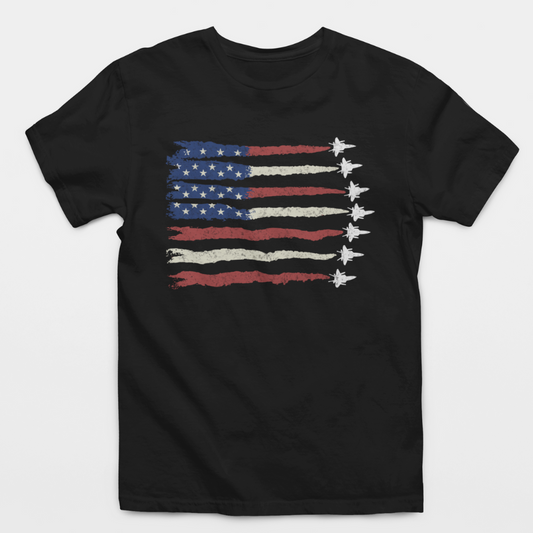American Flag Jets Vapor T-Shirt