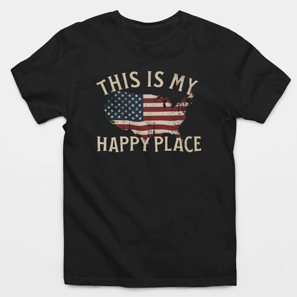 This Is My Happy Place America Map T-Shirt