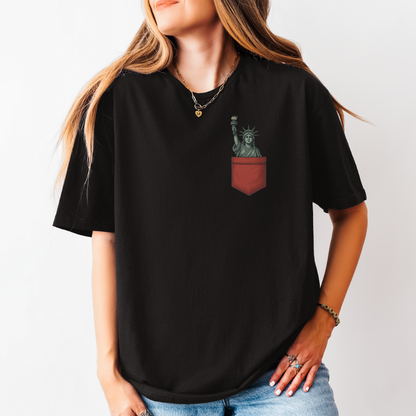 Statue Of Liberty Pocket T-Shirt
