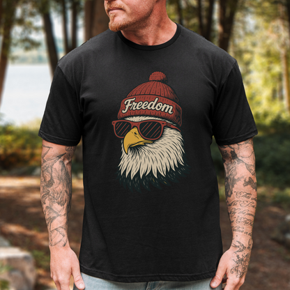 Bald Eagle Freedom Beanie T-Shirt