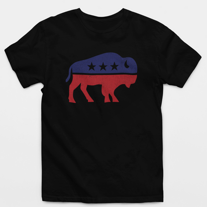 Buffalo American Flag T-Shirt
