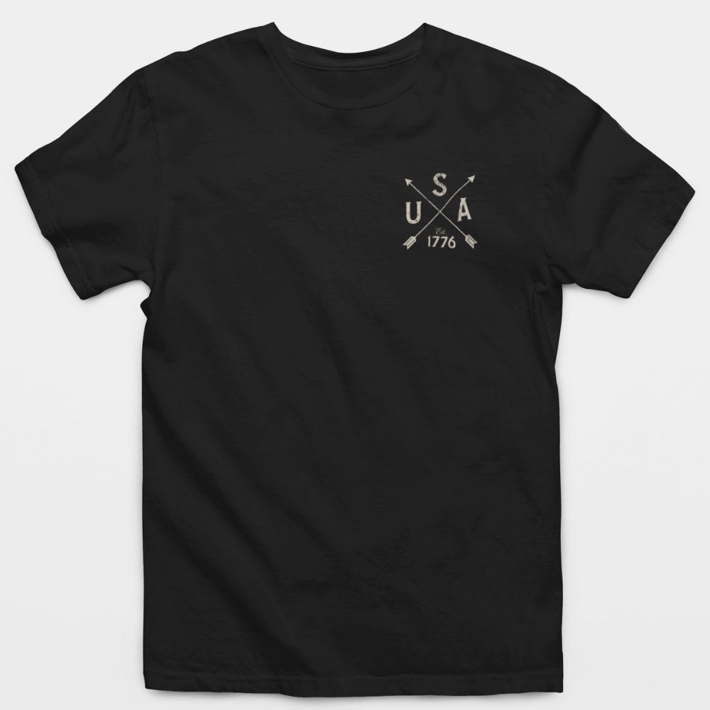 USA Crossed Arrows Chest Logo T-Shirt