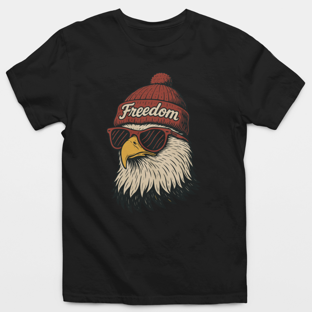 Bald Eagle Freedom Beanie T-Shirt