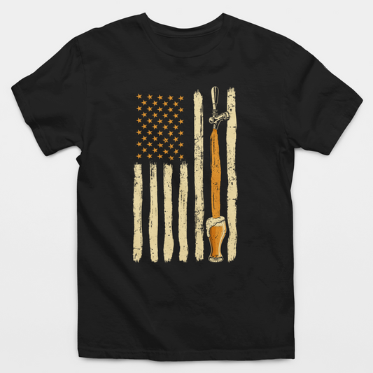 Beer Tap American Flag T-Shirt