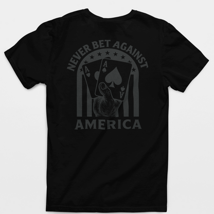 Never Bet Against American Poker Hand T-Shirt