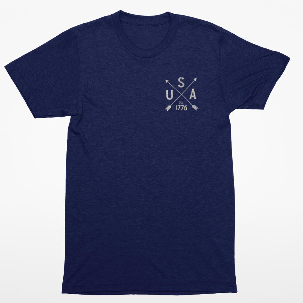 USA Crossed Arrows Chest Logo T-Shirt