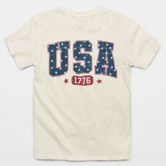 USA 1776 Red White & Blue Vintage T-Shirt