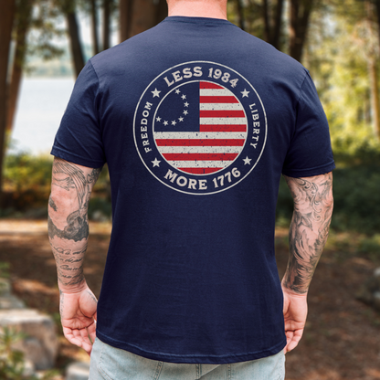 Less 1984 More 1776 American Flag T-Shirt