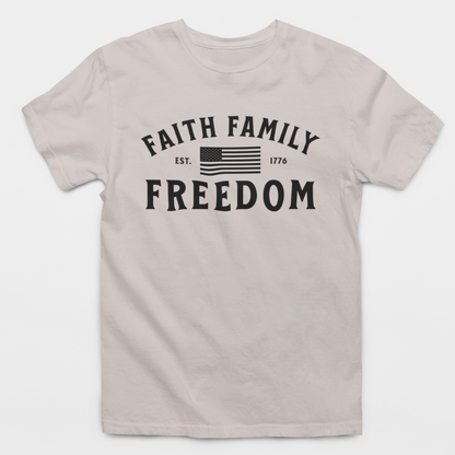 Faith Family Freedom American Flag T-Shirt