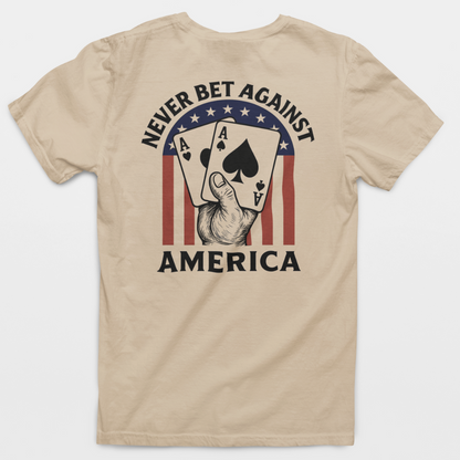 Never Bet Against American Poker Hand T-Shirt