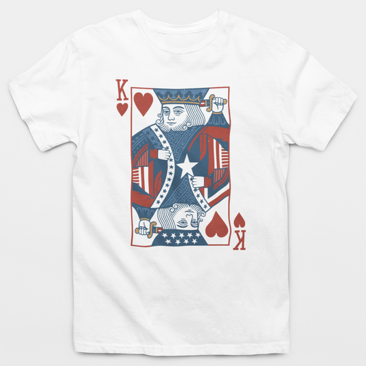 American King of Hearts Playing Card T-Shirt