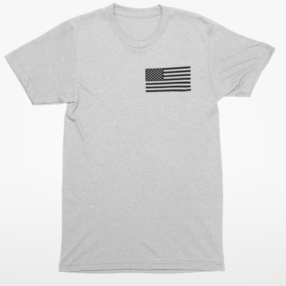 American Flag Chest Logo T-Shirt