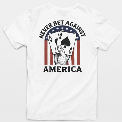 Never Bet Against American Poker Hand T-Shirt
