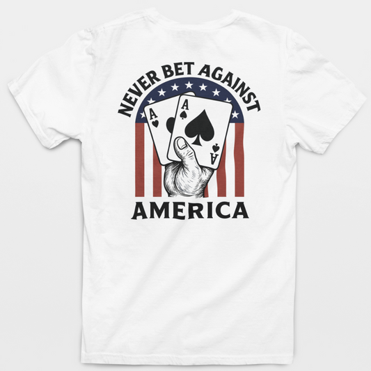 Never Bet Against American Poker Hand T-Shirt