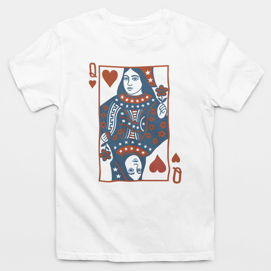 American Queen of Hearts Playing Card T-Shirt