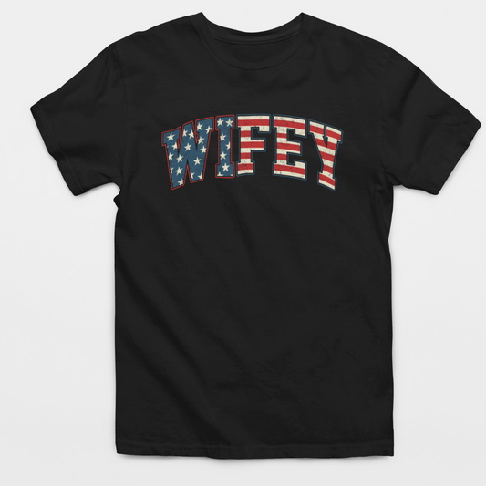 Wifey American Flag T-Shirt