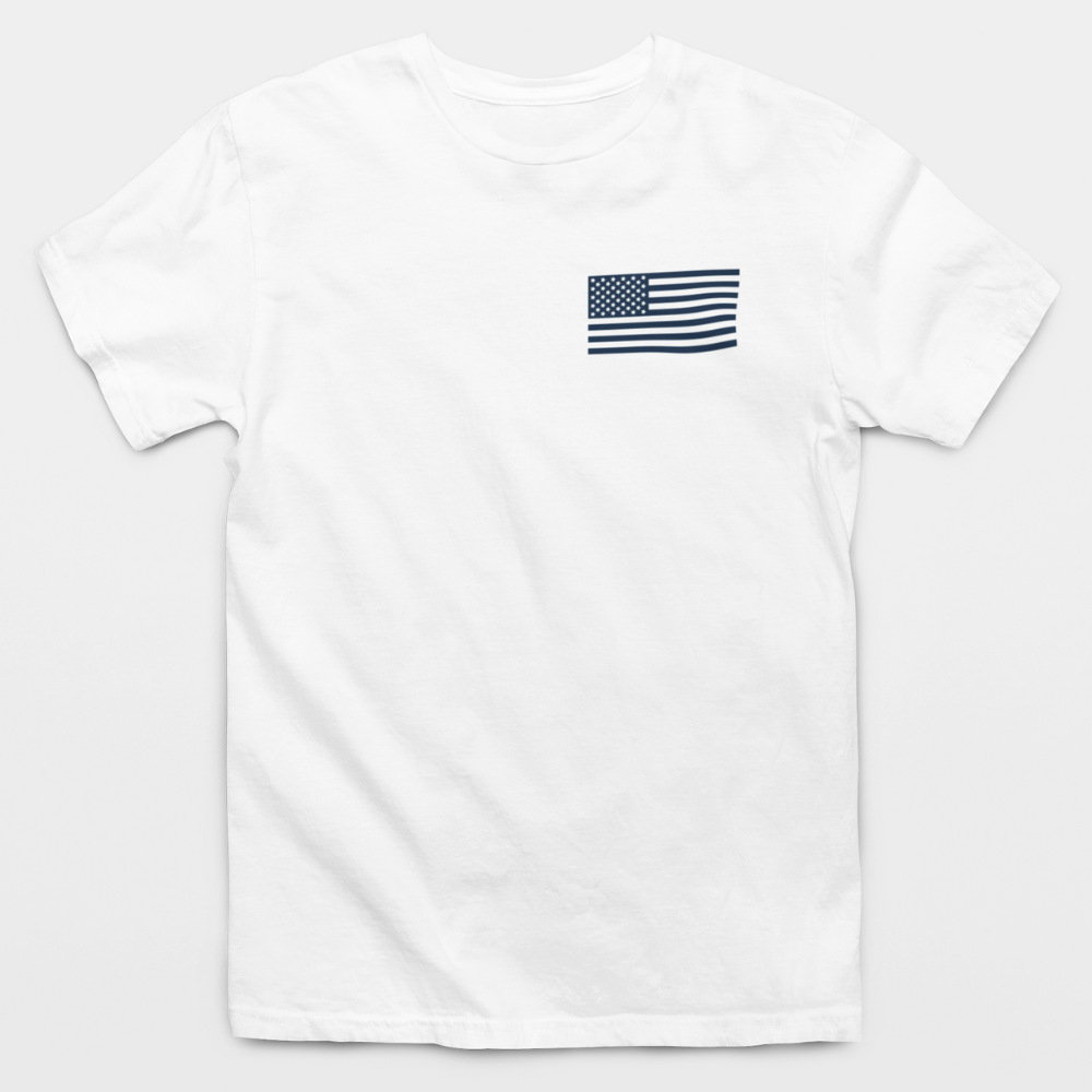 American Flag Chest Logo T-Shirt