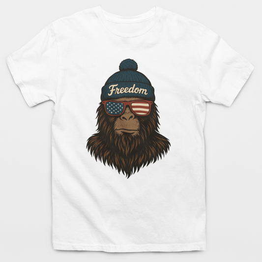 Bigfoot Freedom Beanie T-Shirt