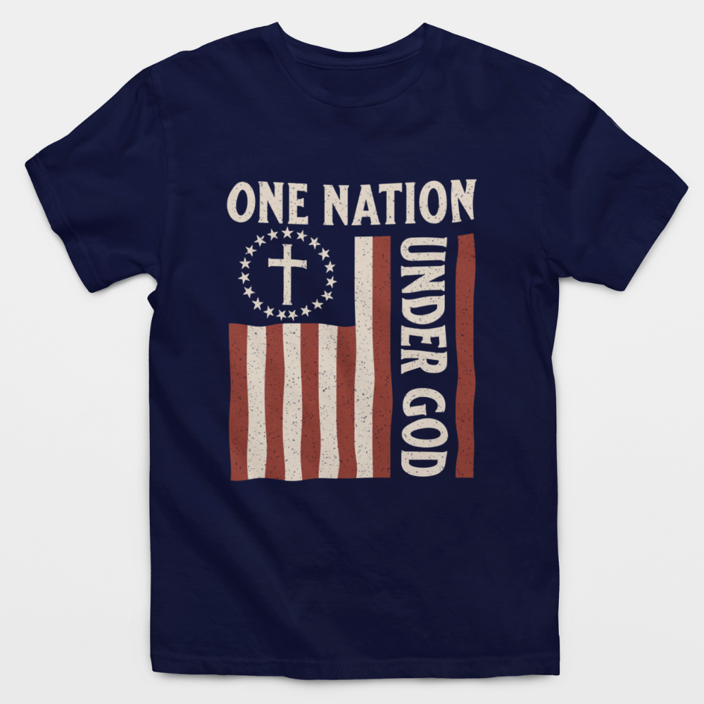 One Nation Under God American Flag T-Shirt